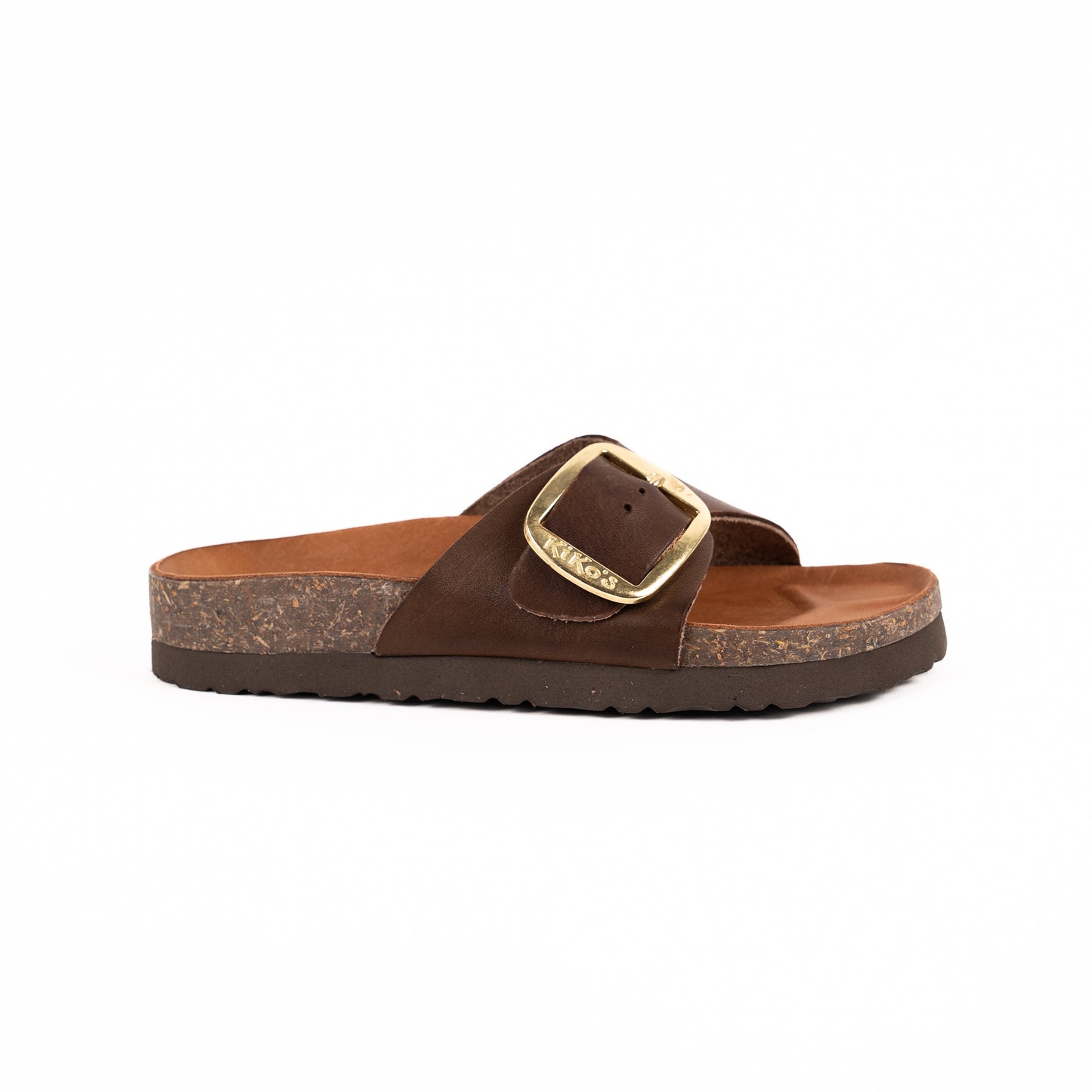 Clover: Sandalia Kiko's una hebilla chocolate