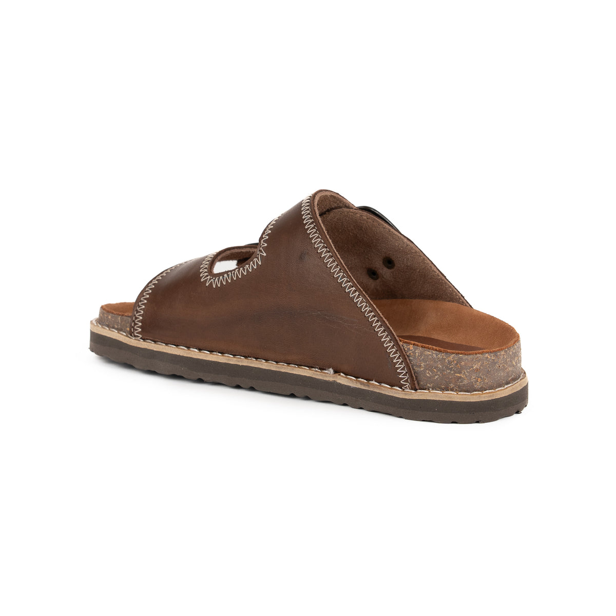Clover: Sandalia Kiko's dos hebillas Chocolate con costura