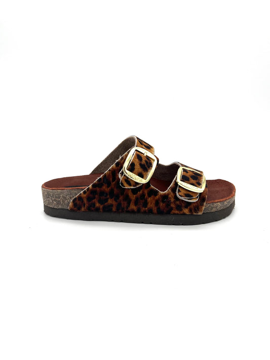 Clover: Sandalia Kiko's dos hebillas Leopardo