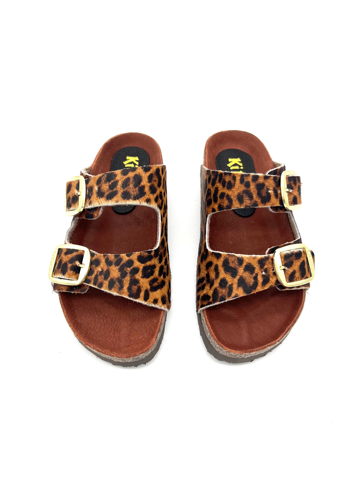 Clover: Sandalia Kiko's dos hebillas Leopardo